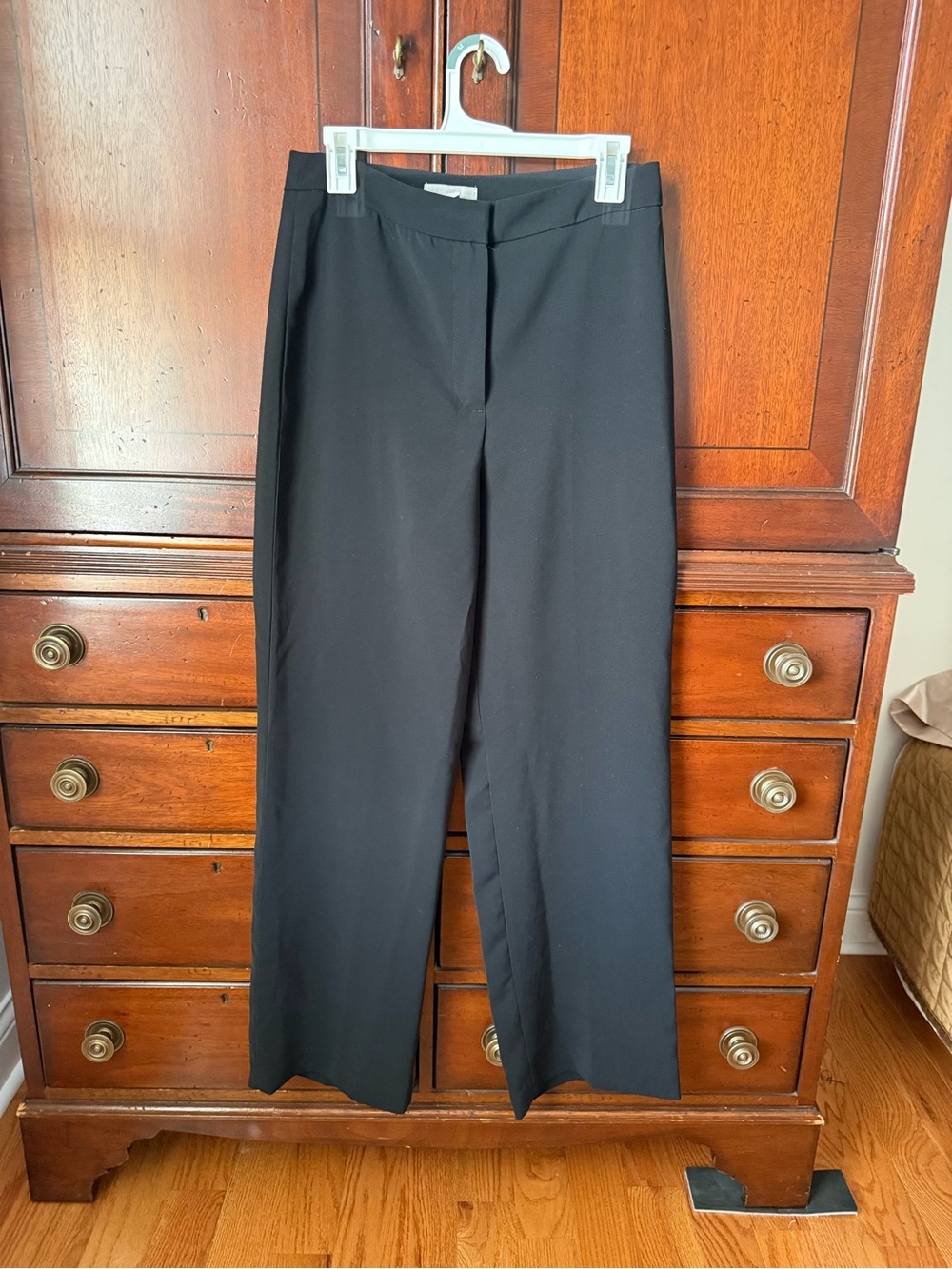 H&M Black Women's Straight-Leg Trousers